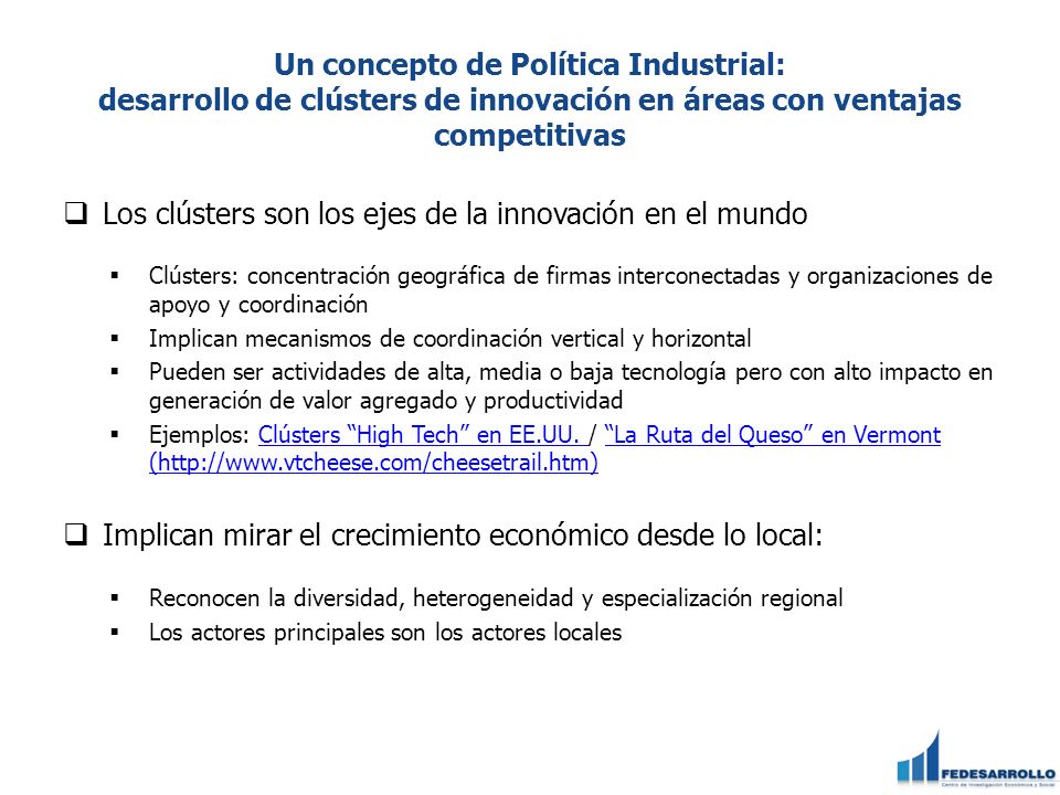 Los clústers son los ejes de la innovación en el mundo