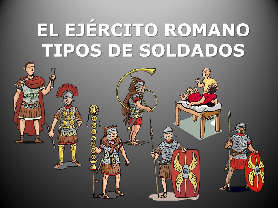 EL EJÉRCITO ROMANO TIPOS DE SOLDADOS