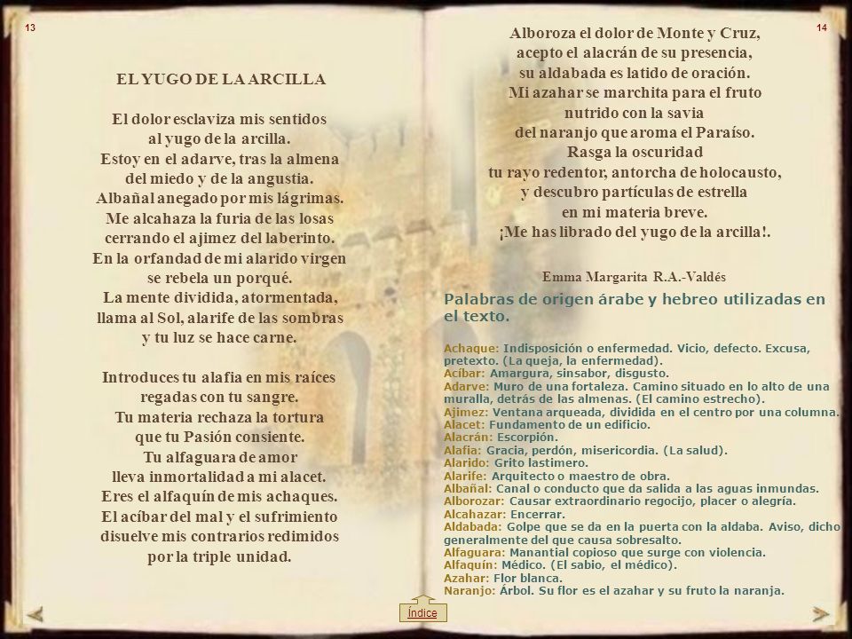 Alboroza el dolor de Monte y Cruz, acepto el alacrán de su presencia,