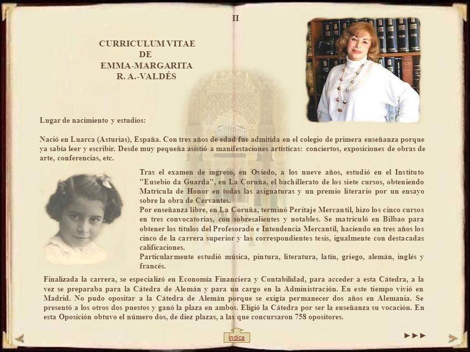 CURRICULUM VITAE DE EMMA-MARGARITA R. A.-VALDÉS
