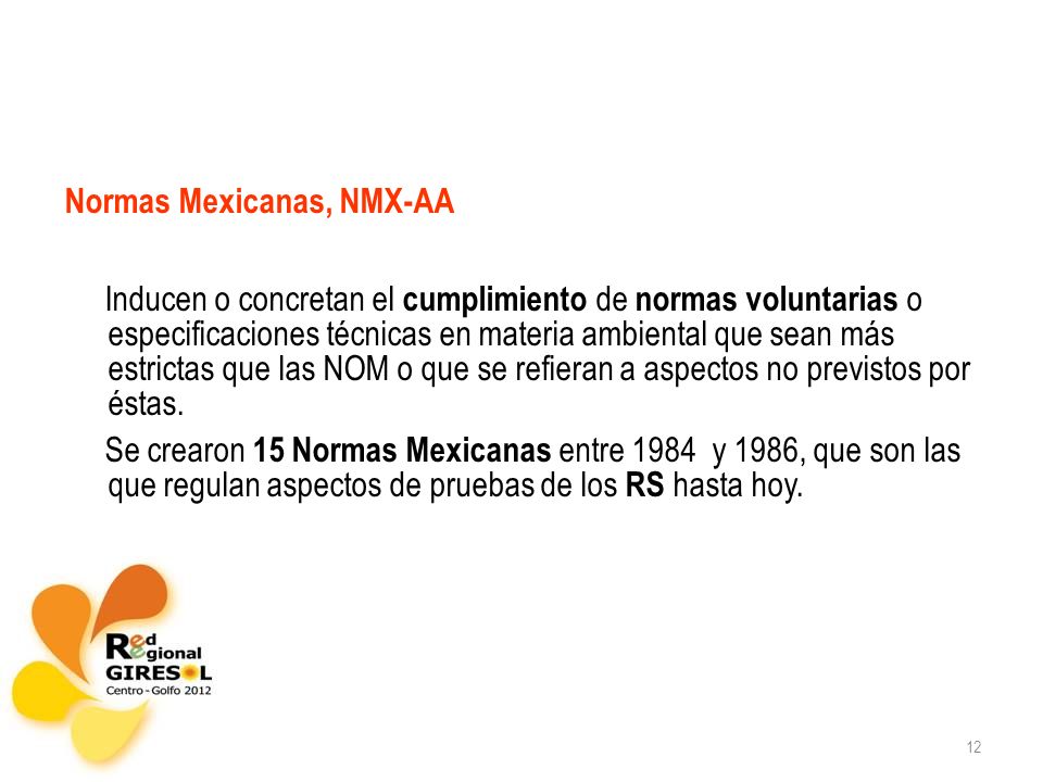 Normas Mexicanas, NMX-AA