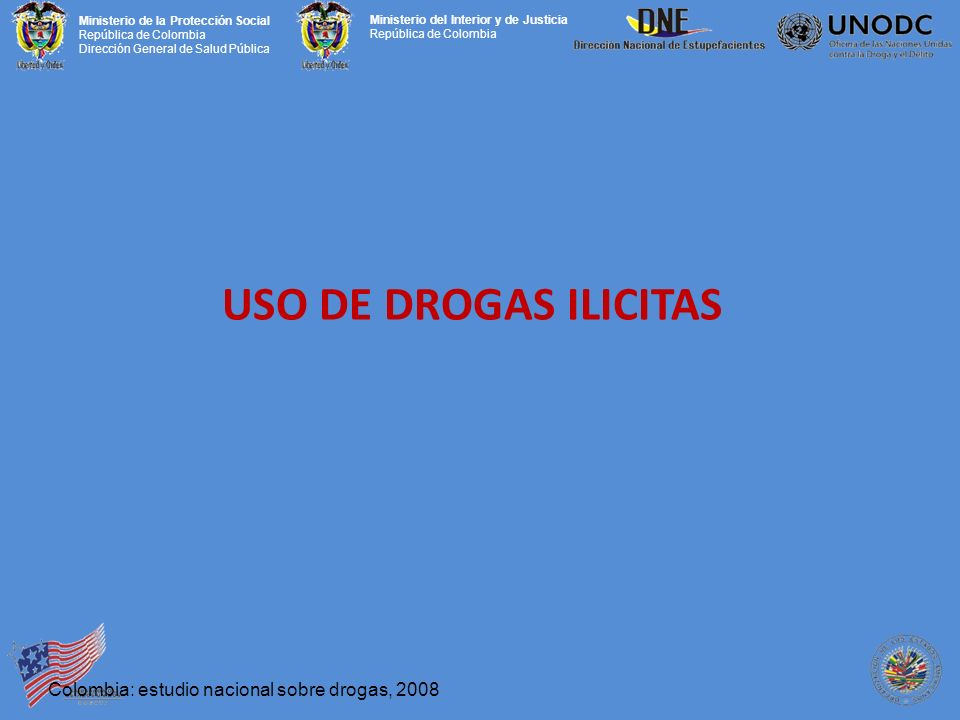USO DE DROGAS ILICITAS Colombia: estudio nacional sobre drogas, 2008