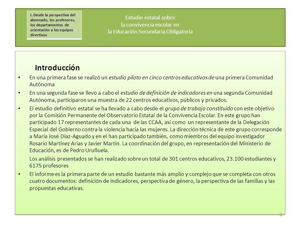 Estudio estatal sobre la convivencia escolar en la Educación Secundaria Obligatoria