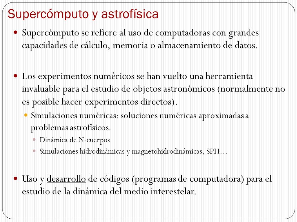 Supercómputo y astrofísica