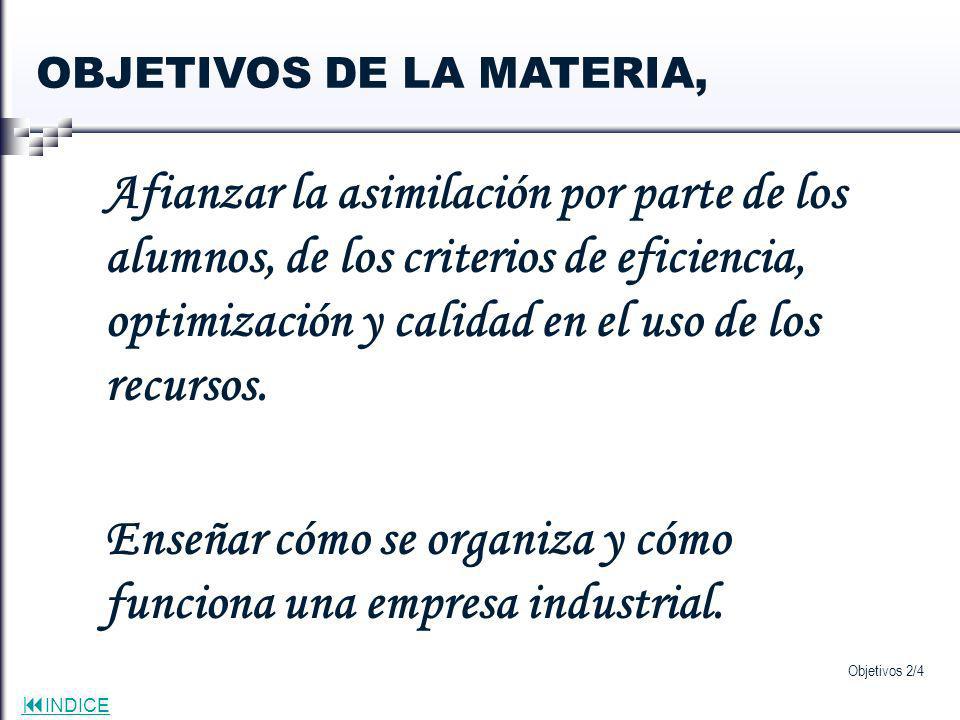 Enseñar cómo se organiza y cómo funciona una empresa industrial.
