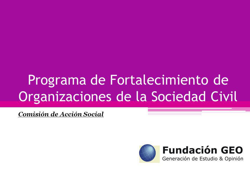Programa de Fortalecimiento de Organizaciones de la Sociedad Civil