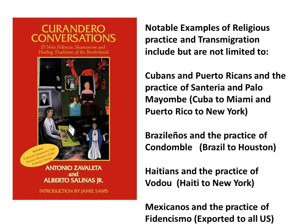Notable Examples of Religious practice and Transmigration include but are not limited to: