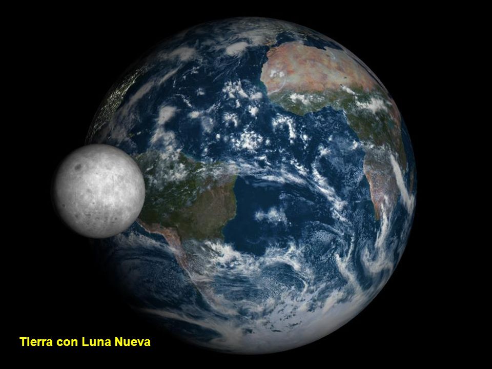 Tierra con Luna Nueva