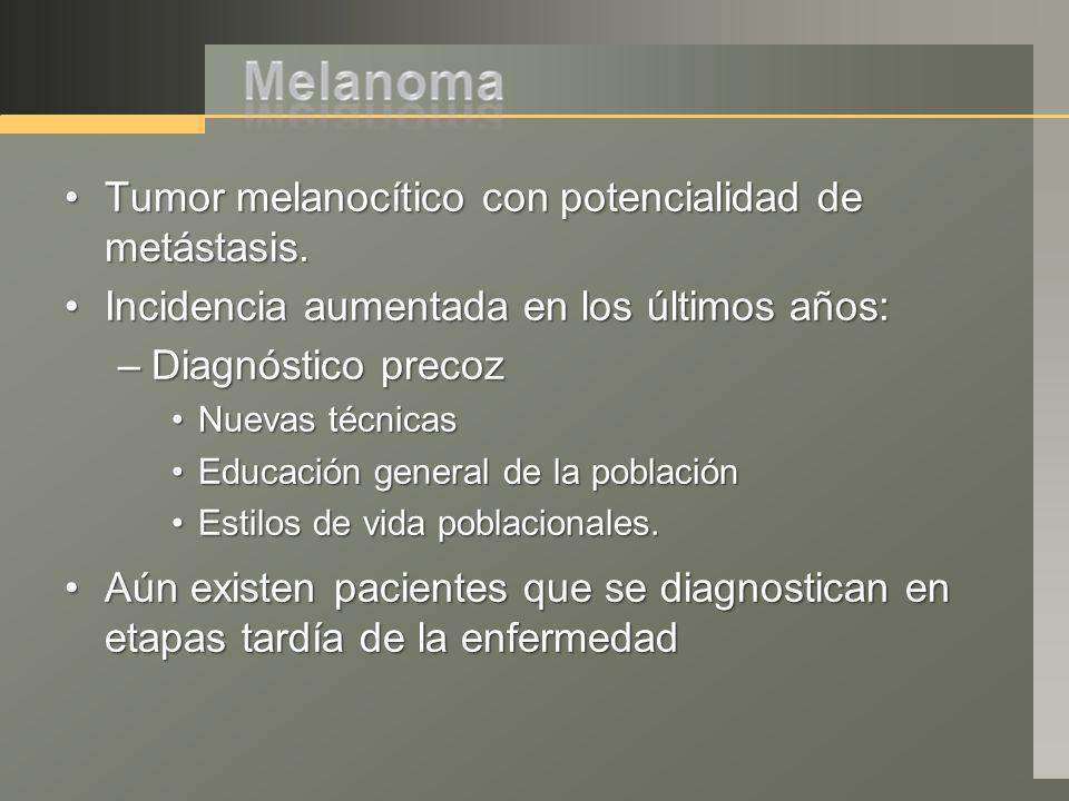 Tumor melanocítico con potencialidad de metástasis.