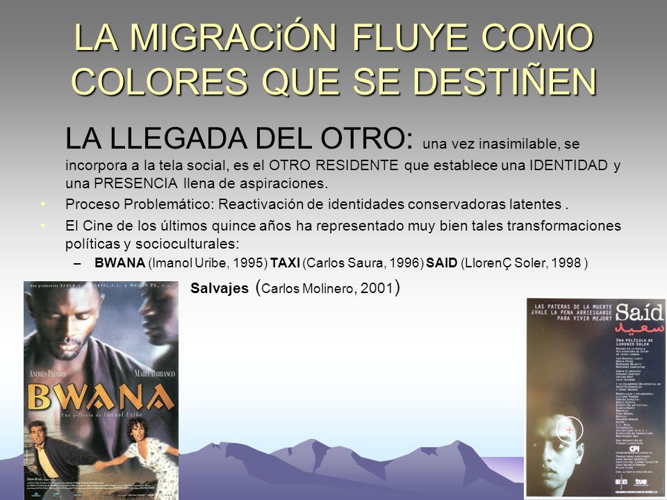 LA MIGRACiÓN FLUYE COMO COLORES QUE SE DESTIÑEN
