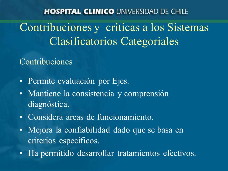 Contribuciones y críticas a los Sistemas Clasificatorios Categoriales