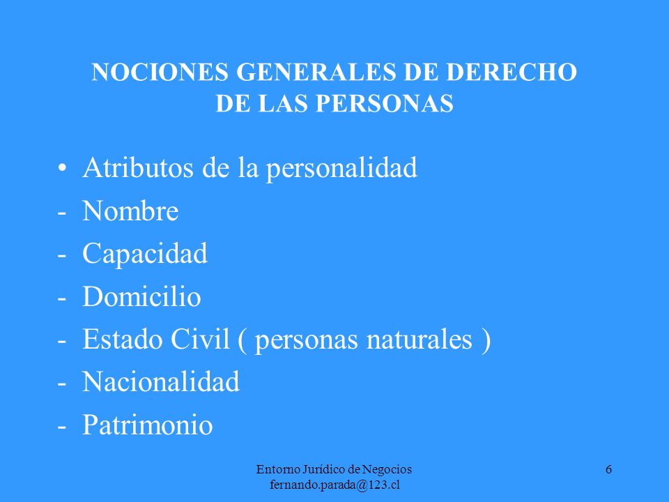 NOCIONES GENERALES DE DERECHO DE LAS PERSONAS