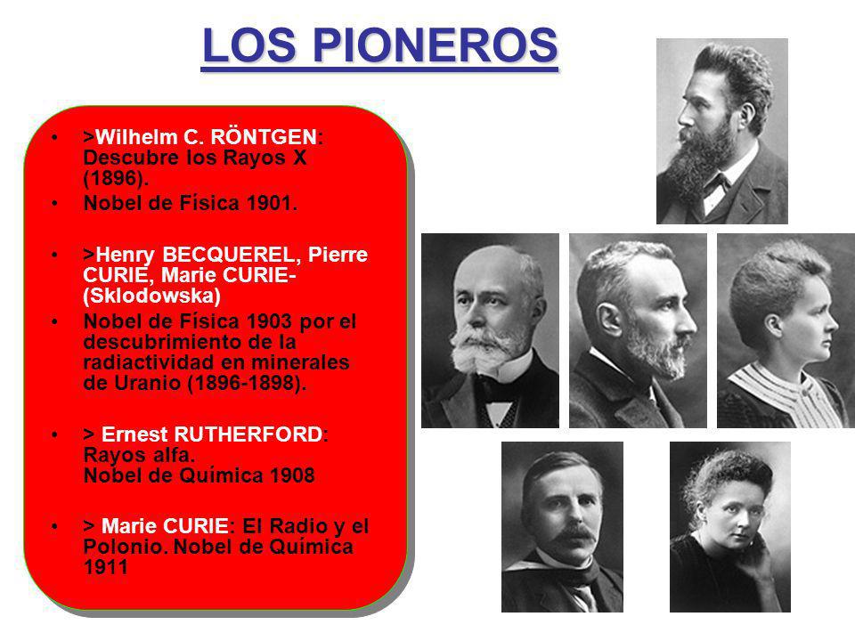 LOS PIONEROS >Wilhelm C. RÖNTGEN: Descubre los Rayos X (1896).