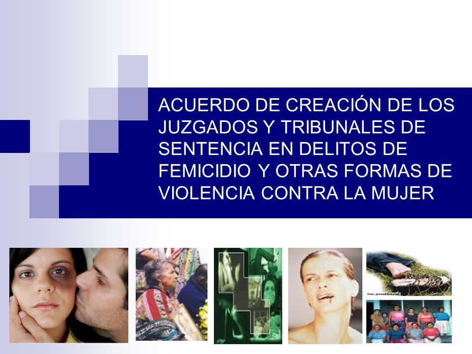ACUERDO DE CREACIÓN DE LOS JUZGADOS Y TRIBUNALES DE SENTENCIA EN DELITOS DE FEMICIDIO Y OTRAS FORMAS DE VIOLENCIA CONTRA LA MUJER