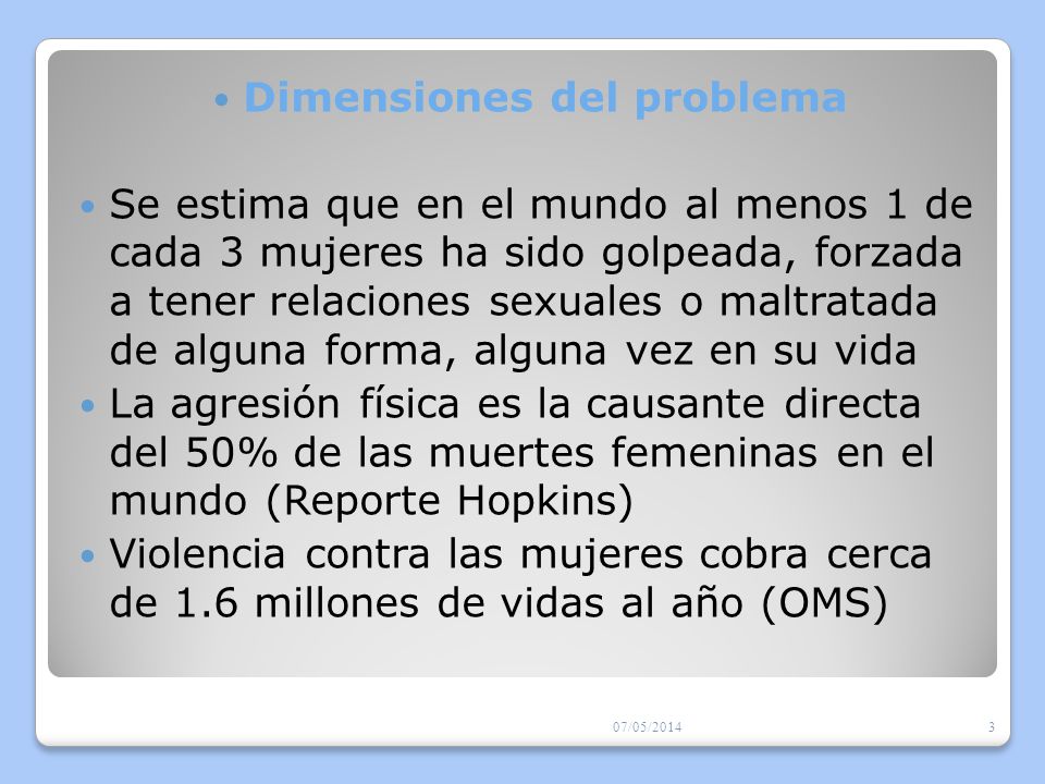 Dimensiones del problema