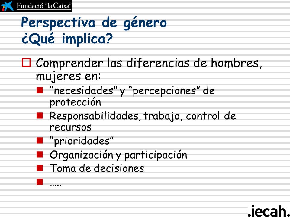Perspectiva de género ¿Qué implica