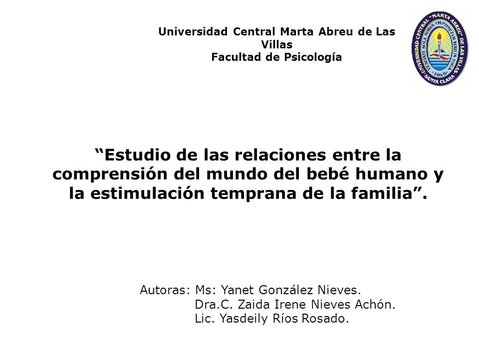 Universidad Central Marta Abreu de Las Villas Facultad de Psicología