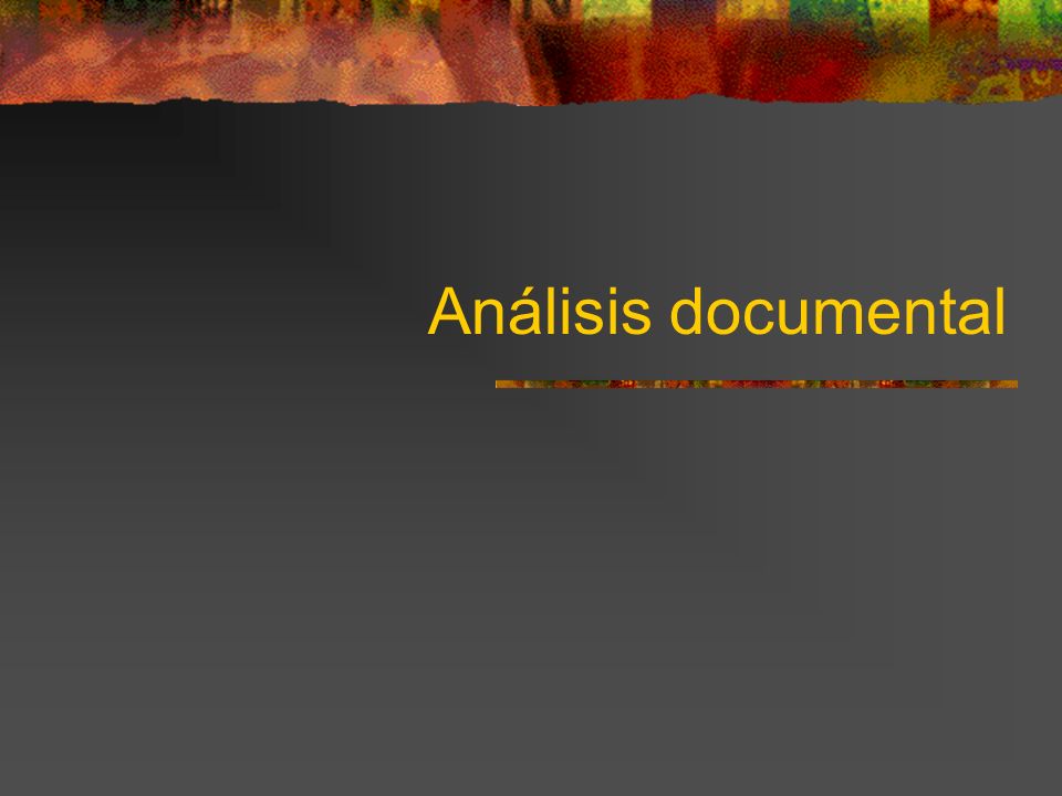 Análisis documental