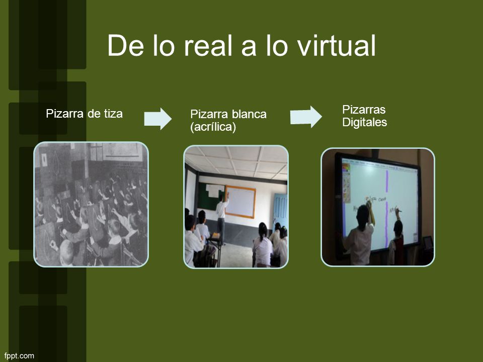 De lo real a lo virtual Pizarra de tiza Pizarra blanca (acrílica)