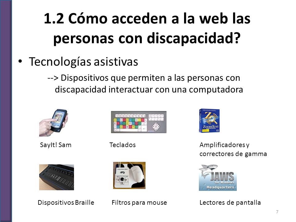1.2 Cómo acceden a la web las personas con discapacidad