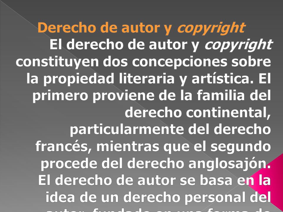 Derecho de autor y copyright