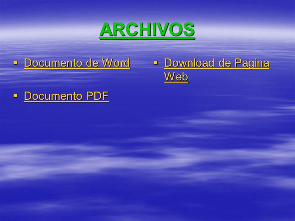 ARCHIVOS Documento de Word Documento PDF Download de Pagina Web