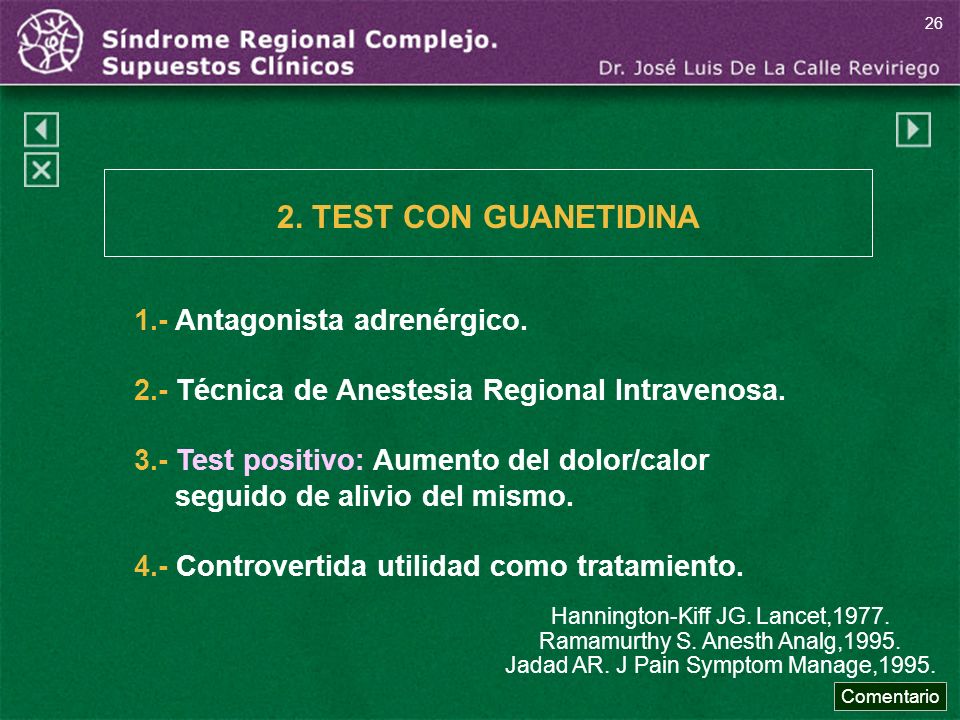 2. TEST CON GUANETIDINA 1.- Antagonista adrenérgico.