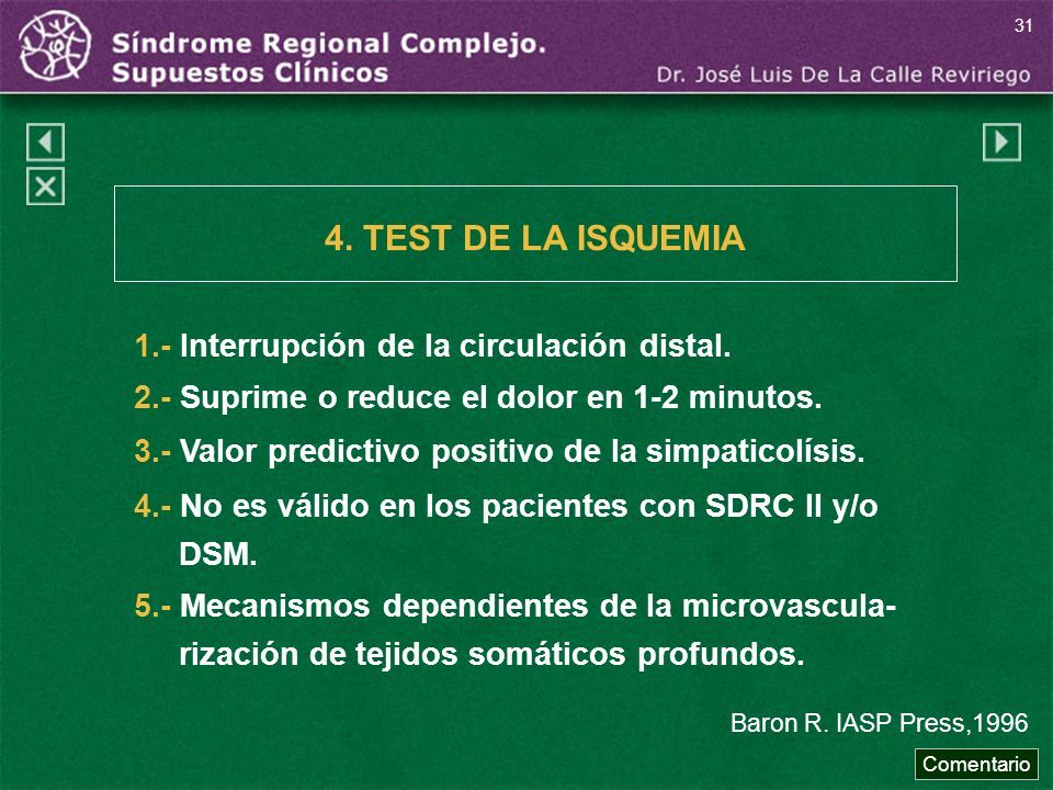 4. TEST DE LA ISQUEMIA 1.- Interrupción de la circulación distal.