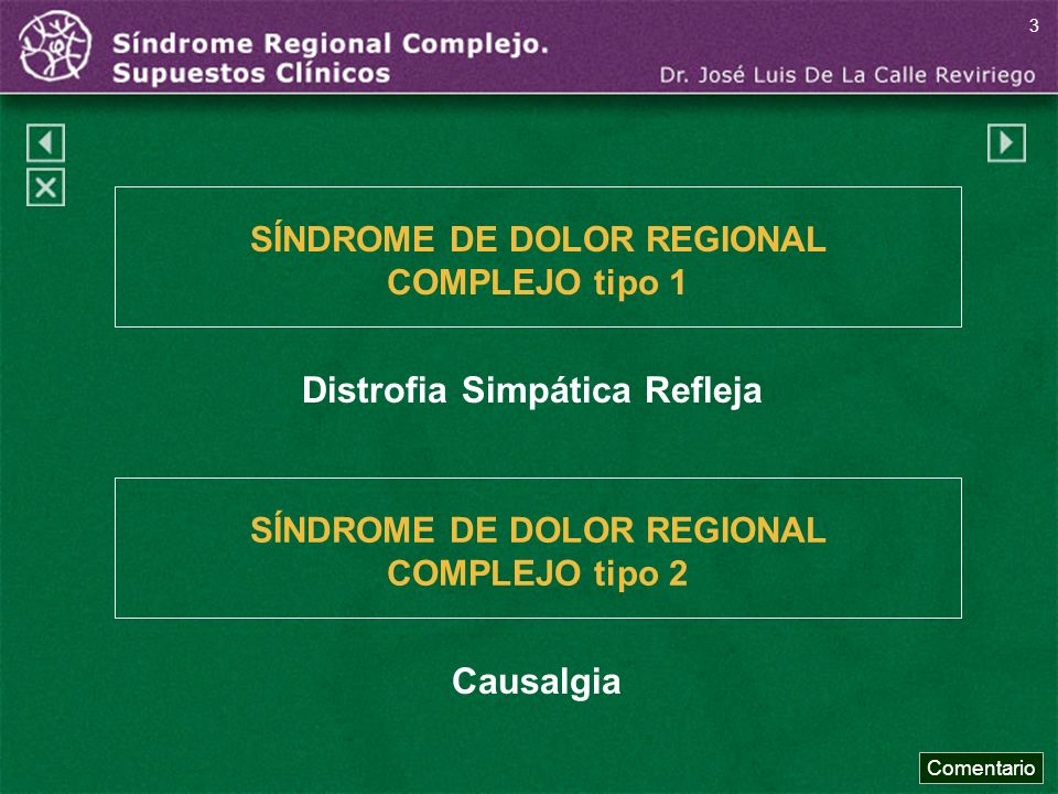 SÍNDROME DE DOLOR REGIONAL COMPLEJO tipo 1