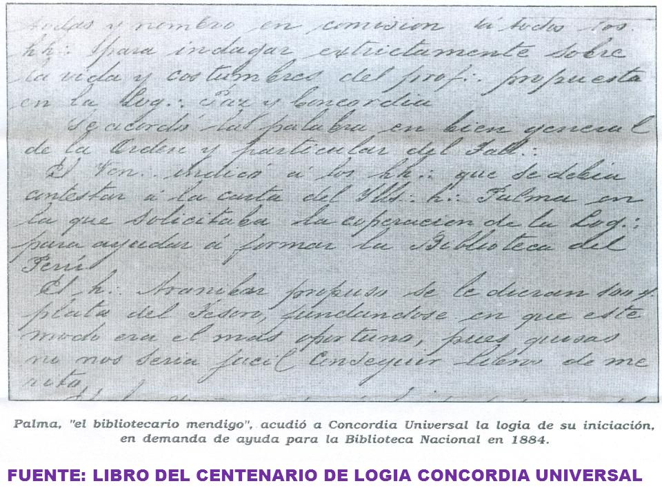 FUENTE: LIBRO DEL CENTENARIO DE LOGIA CONCORDIA UNIVERSAL