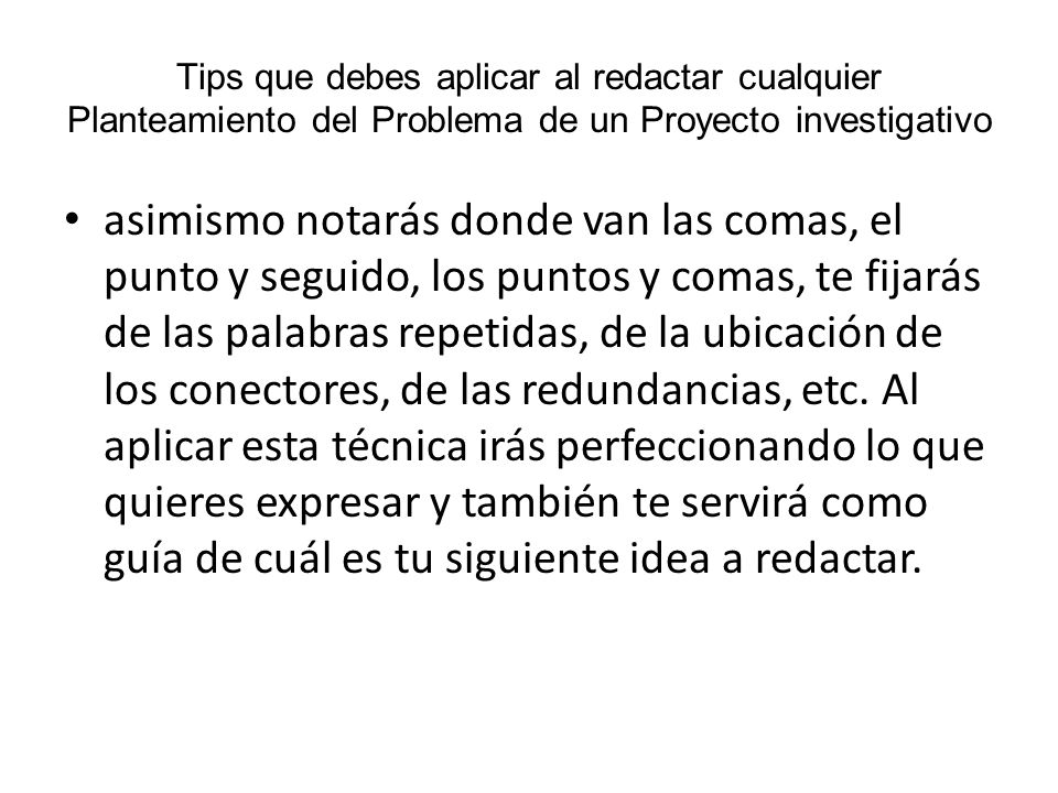 Tips que debes aplicar al redactar cualquier Planteamiento del Problema de un Proyecto investigativo