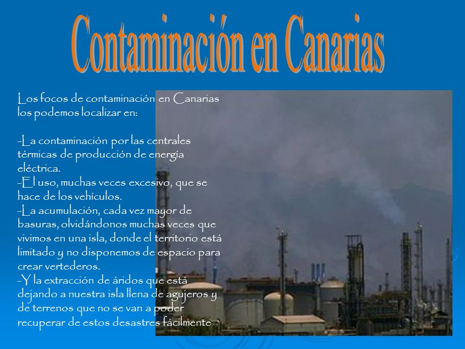 Contaminación en Canarias