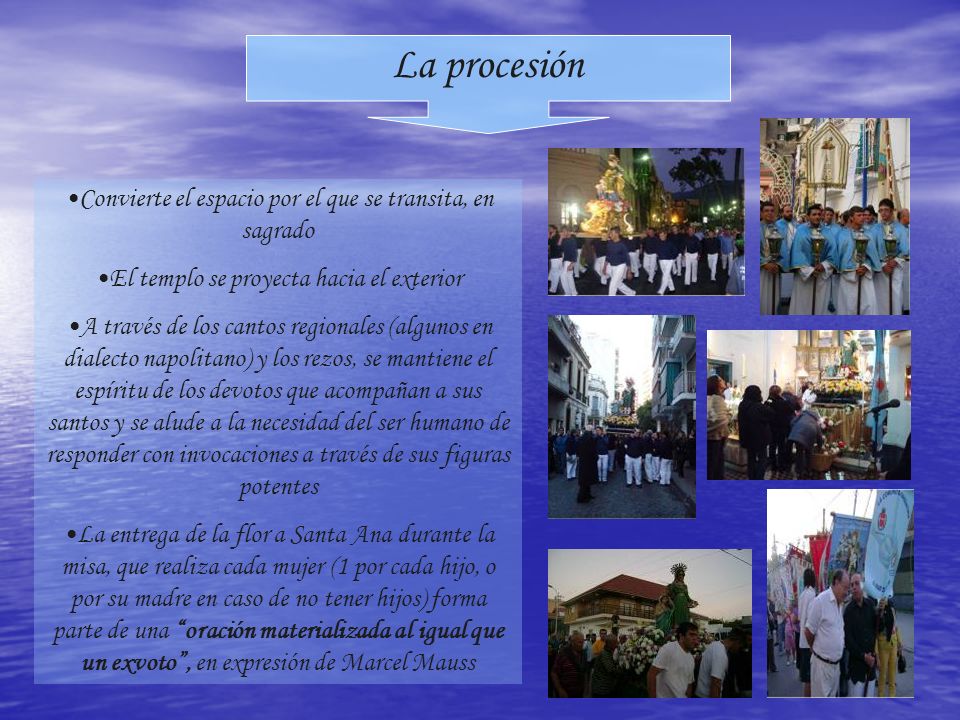 La procesión Convierte el espacio por el que se transita, en sagrado