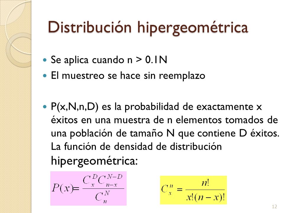 Distribución hipergeométrica