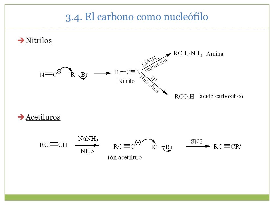 3.4. El carbono como nucleófilo