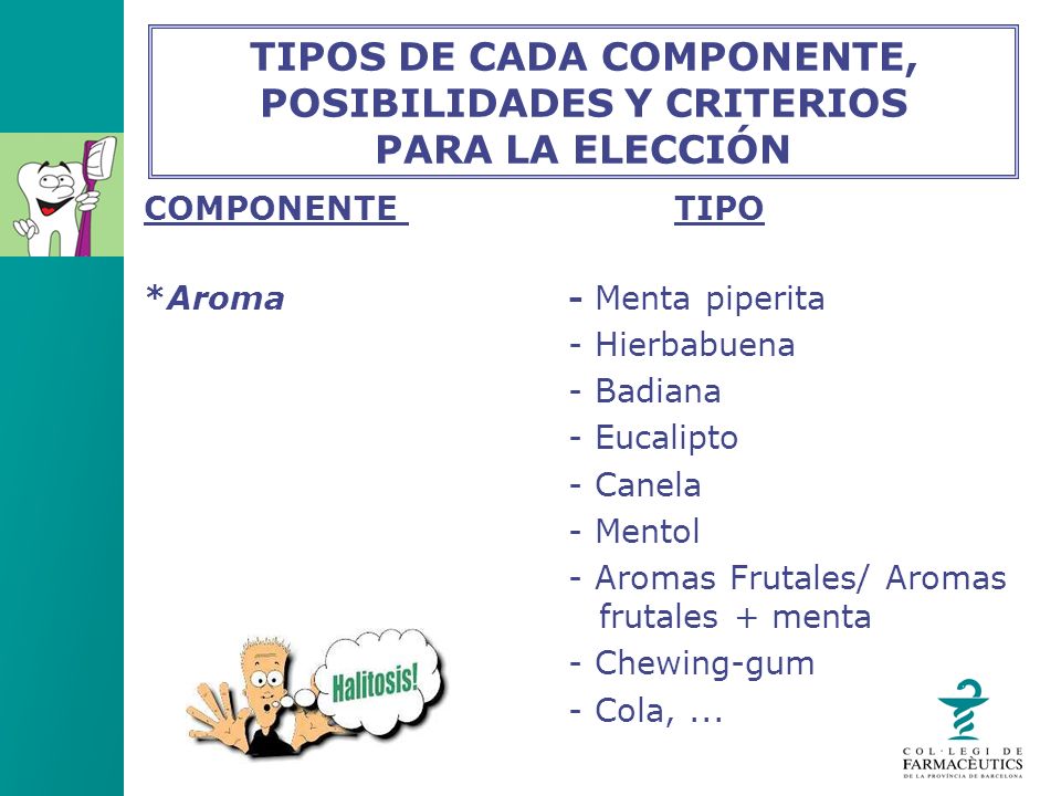 TIPOS DE CADA COMPONENTE, POSIBILIDADES Y CRITERIOS PARA LA ELECCIÓN