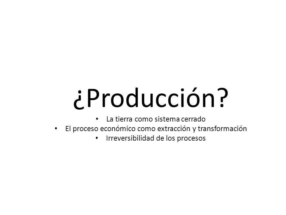 ¿Producción La tierra como sistema cerrado