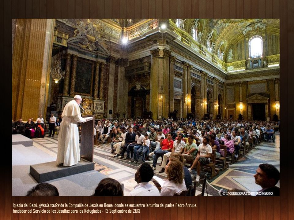 Iglesia del Gesú, iglesia madre de la Compañía de Jesús en Roma, donde se encuentra la tumba del padre Pedro Arrupe,