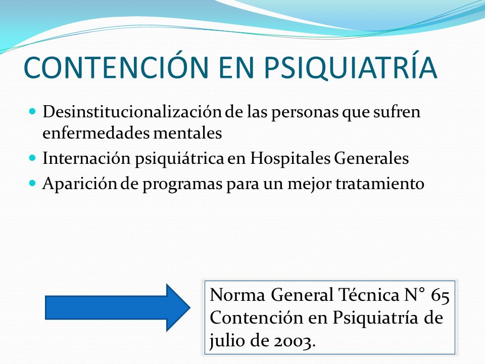 CONTENCIÓN EN PSIQUIATRÍA