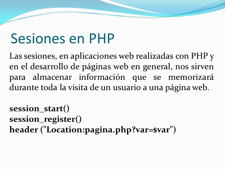 Sesiones en PHP