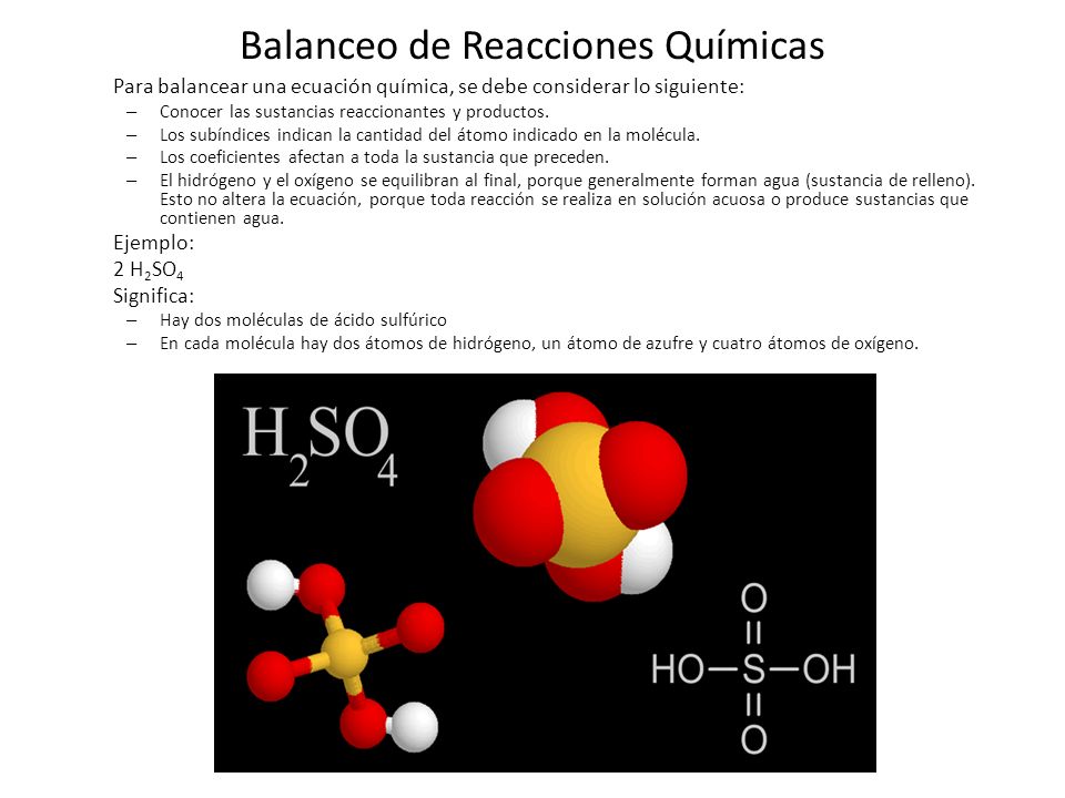 Balanceo de Reacciones Químicas
