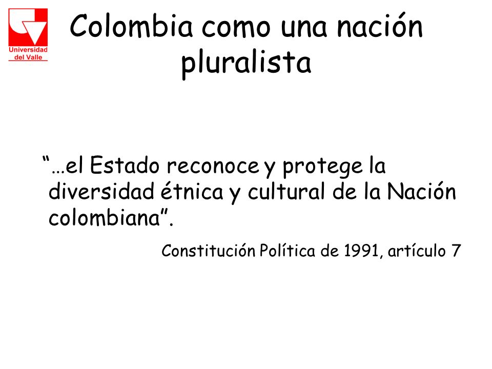 Colombia como una nación pluralista