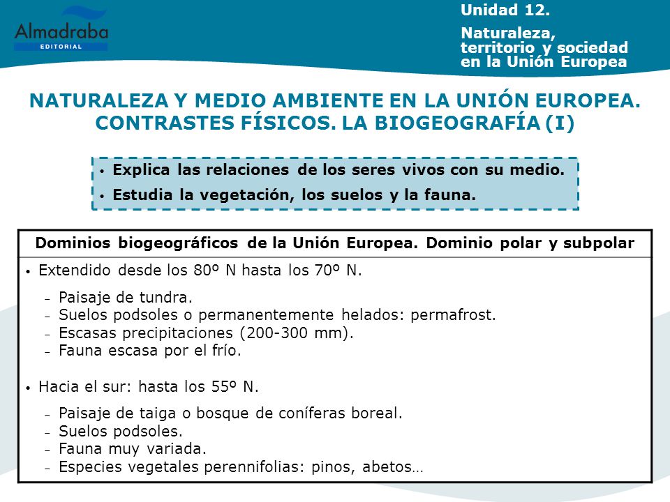 Dominios biogeográficos de la Unión Europea. Dominio polar y subpolar