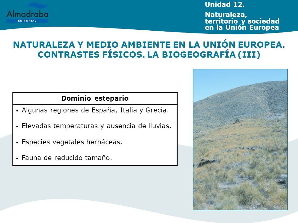 Unidad 12. Naturaleza, territorio y sociedad en la Unión Europea.