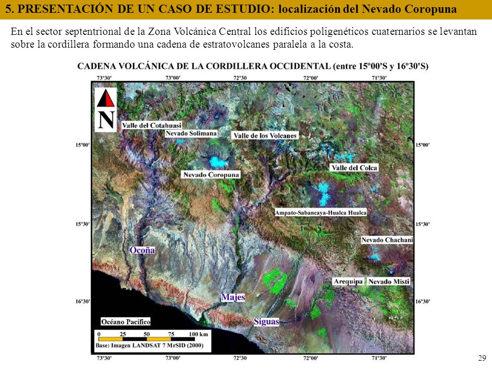 5. PRESENTACIÓN DE UN CASO DE ESTUDIO: localización del Nevado Coropuna