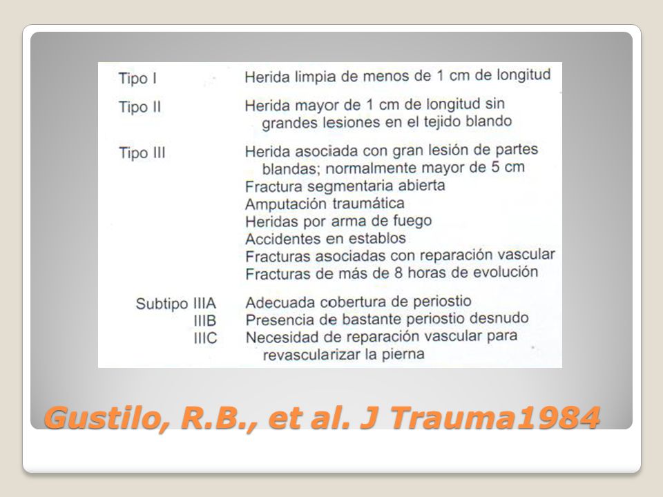 Gustilo, R.B., et al. J Trauma1984