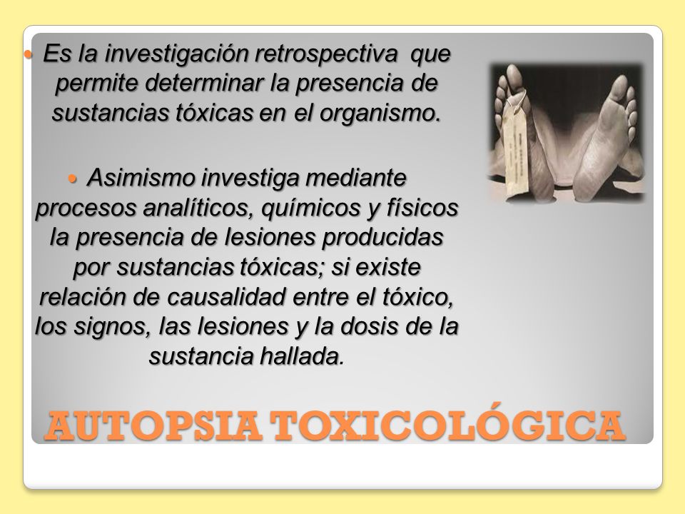 AUTOPSIA TOXICOLÓGICA