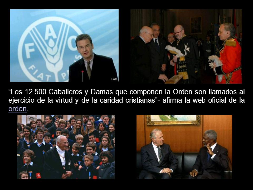 Los Caballeros y Damas que componen la Orden son llamados al ejercicio de la virtud y de la caridad cristianas - afirma la web oficial de la orden.