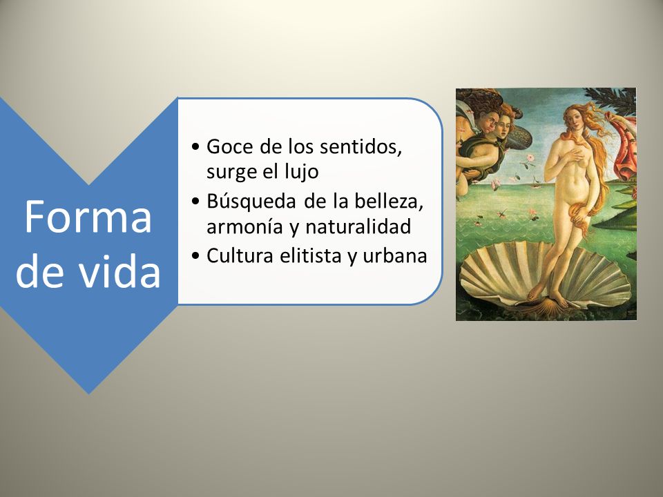Forma de vida Goce de los sentidos, surge el lujo.