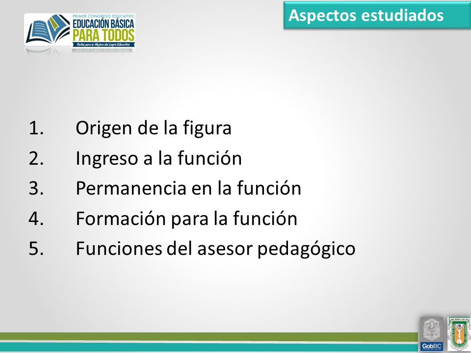 3. Permanencia en la función 4. Formación para la función